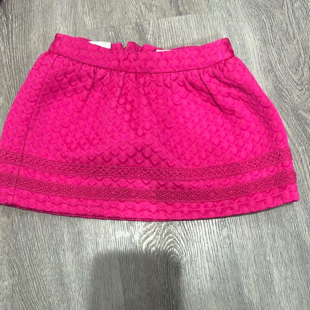 Hot pink mini skirt